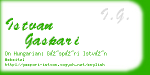 istvan gaspari business card